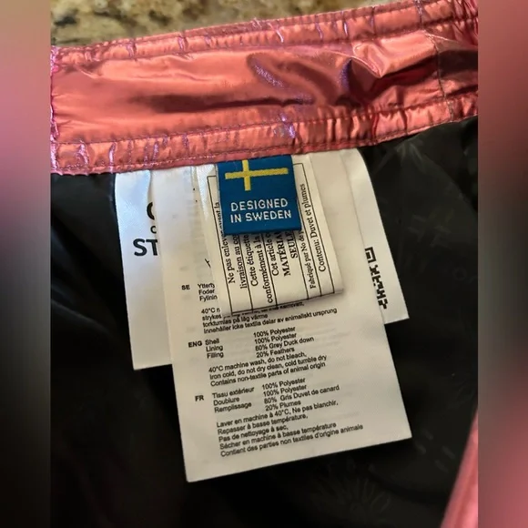 Skhoop Metallic Pink Down Puffer Skirt - Picture 4 of 5